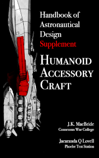 A black and white cover showing a spaceship pointed upwards, with particular design elements picked out in red. The title and byline text is in white, with the word 'Supplement' picked out in red to match the red spaceship elements.