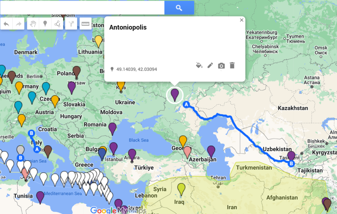 Antoniopolis is located in present-day Russia, about halfway between Luhask and Volgograd